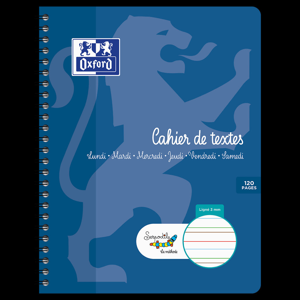 Cahier de textes DYS # 17x22 - ligné 3mm