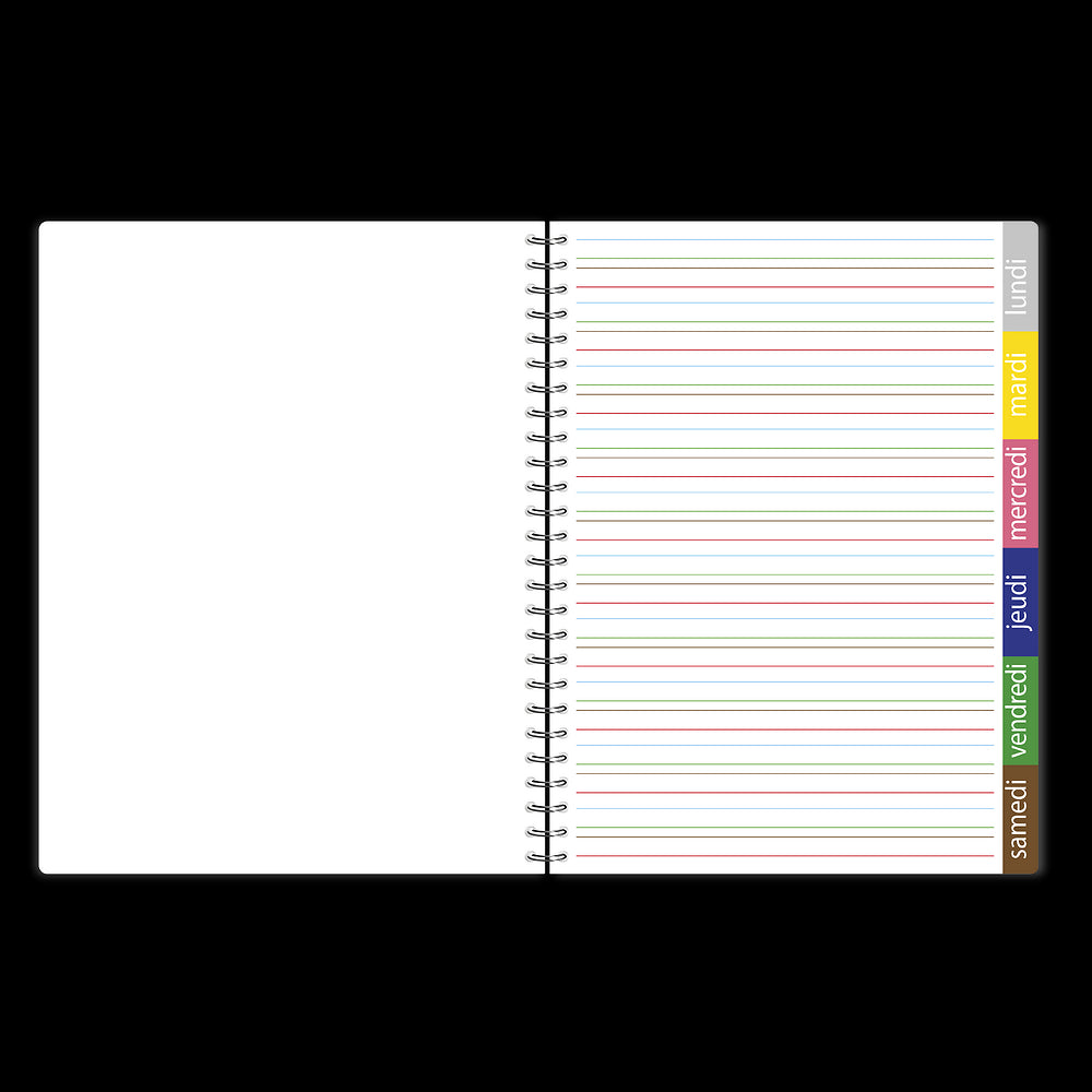 Cahier de textes DYS # 17x22 - ligné 3mm