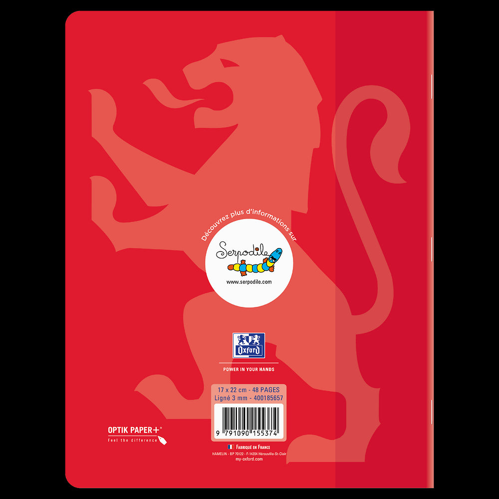 Cahier DYS ligné 3mm # 17x22 - 48 pages - niveau 3