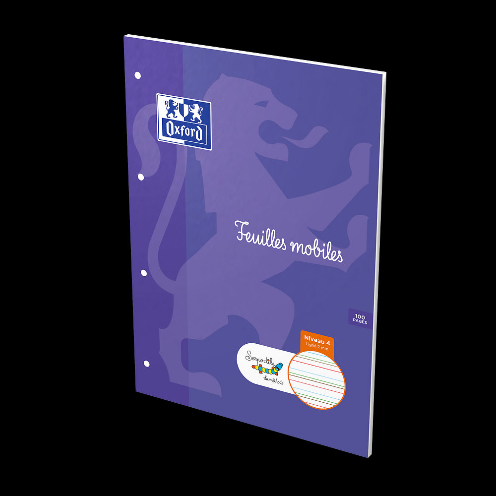 Bloc de feuilles DYS ligné  2mm # A4 - 100 pages - niveau 4