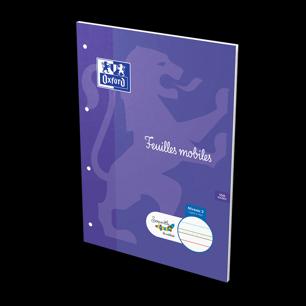 Bloc de feuilles DYS ligné  5mm # A4 - 100 pages - niveau 2