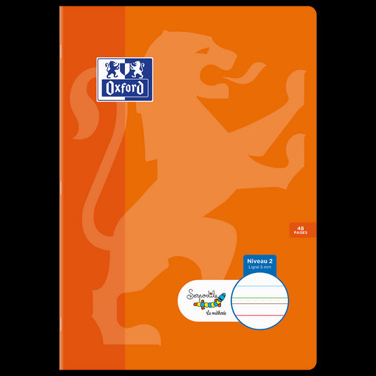 Cahier DYS ligné 5mm # 21x29,7 - 48 pages - niveau 2