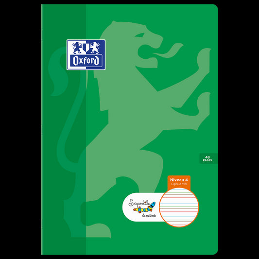 Cahier DYS ligné 2mm # 21x29,7 - 48 pages - niveau 4