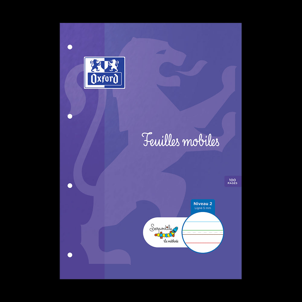 Bloc de feuilles DYS ligné  5mm # A4 - 100 pages - niveau 2