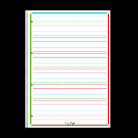 Bloc de feuilles DYS ligné  5mm # A4 - 100 pages - niveau 2