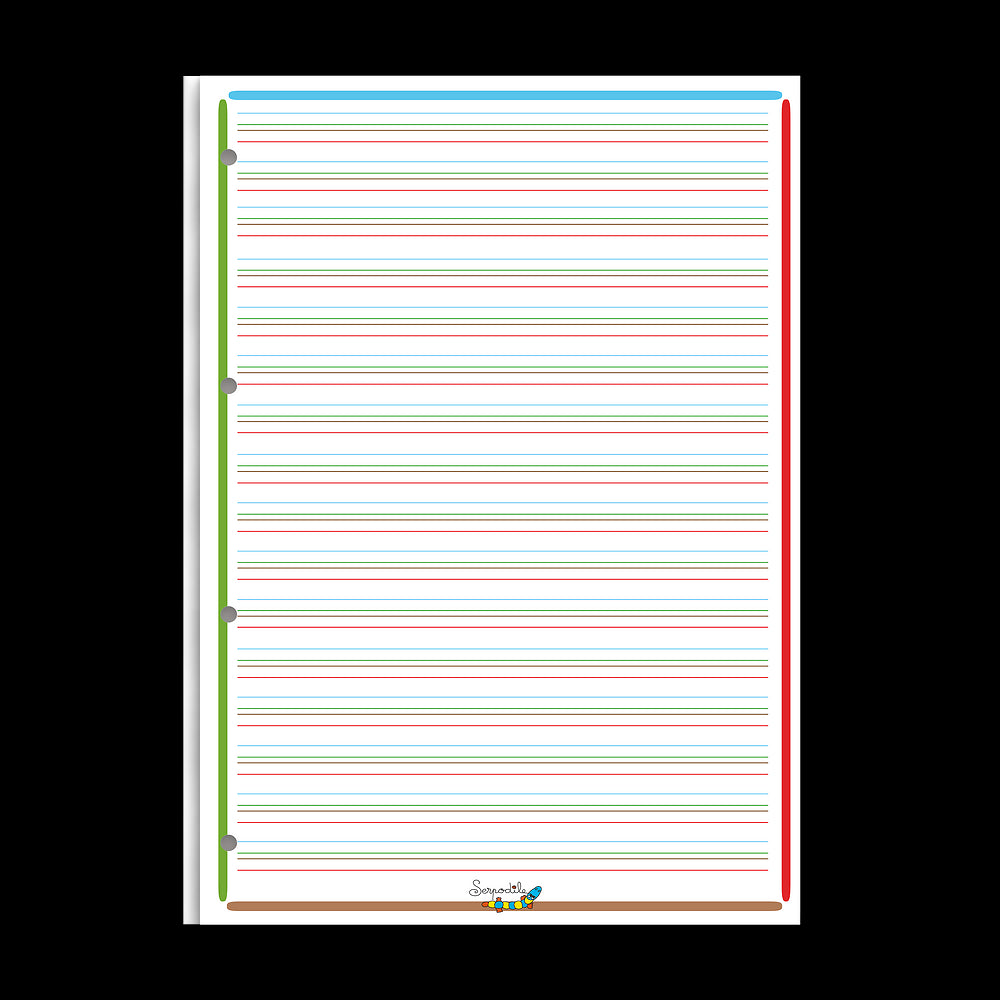 Bloc de feuilles DYS ligné  2mm # A4 - 100 pages - niveau 4