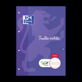 Bloc de feuilles DYS ligné  7mm # A4 - 100 pages - niveau 1